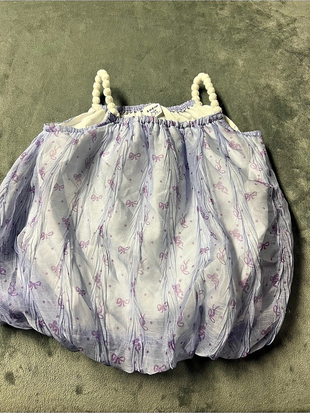 SHEIN Girls Floral Dress Purple & White Size 2-3Y